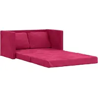 vidaXL 2-i-1 bäddsoffa Burgundy Red 122x204x55 cm Sammet 353960