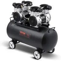 Vevor luftkompressor, 20 gallon ståltank, 4 hk 10,6 CFM vid 90 psi oljefri luftkompressor och max. 125 psi tryck, 78 dB ultratyst bärbar kompressor, för bilreparationer, däckpåfyllning, sprutmålning