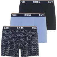 BOSS för män. 50554438 Set 3 blå Diary-boxershorts (S), Hemkläder, Bomull