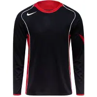 Nike Matchtröja Dri-FIT T90 - Svart/Gym Röd/Vit Långärmad, storlek X-Small