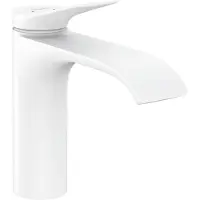 Hansgrohe HG Vivenis 1-grepps tvättställsblandare 110 utan bottenventil – matt vit