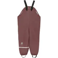 CeLaVi Regnbyxor m. Hängslen - Återvunnet PU - Rose Brown - - 100 - Regnbyxor