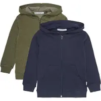 Minymo Cardigan - 2-pack - Dark Olive - - 4 år (104) - Cardigan