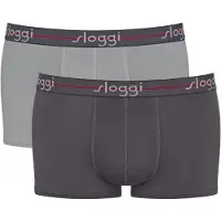 Sloggi Boxershorts 'Men Start' antracit / ljusgrå / röd