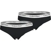 Calvin Klein 2 Pack Girls Bikini Briefs Icon Cotton Stretch