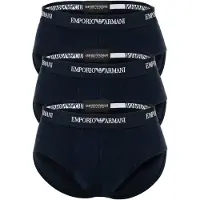 Emporio Armani för män. EM000258_AF14132 Set om 3 st marinblå stretchiga stickade trosor (M), Hemkläder, Bomull, Marino