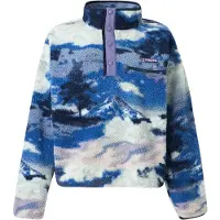 Columbia - Varumärken - Helvetia II Printed Cropped Half Snap Nocturnal Dreaming för Unisex - Storlek L - Blå