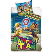 Carbotex Paw Patrol Pawfect Team sängkläder 140x200 cm - 100% bomull