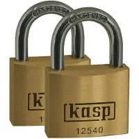 Kasp K12540D2 Hänglås 40 mm Lika låsning Guldgul Nyckel
