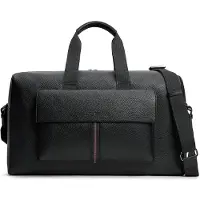 Tommy Hilfiger Flap Pocket Pebble Grain Duffel Bag