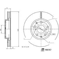 FEBI BILSTEIN Bromsskiva 198767, 1 Stycke