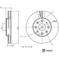 FEBI BILSTEIN Bromsskiva 198933, 1 Stycke