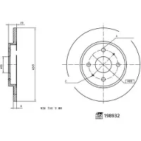 FEBI BILSTEIN Bromsskiva 198932, 1 Stycke