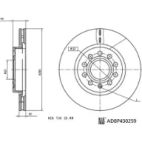 Blue Print Bromsskiva ADBP430259, 1 Stycke
