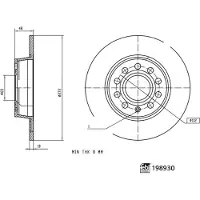 FEBI BILSTEIN Bromsskiva 198930, 1 Stycke