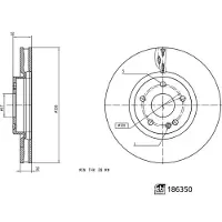 FEBI BILSTEIN Bromsskiva 186350, 1 Stycke