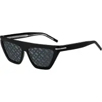 HUGO BOSS Black-acetate sunglasses with monogram-patterned lenses