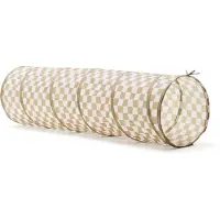 Kids Concept Lektunnel - 180 cm - Khaki/Vitrutig - - One Size - Tumlingdjur