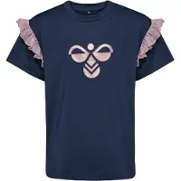 Hummel T-shirt - hmlJR - Glitter - Black Iris - - 4 år (104) - T-shirt