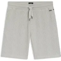 BOSS Cotton-blend shorts with waffle structure