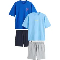 Next Pyjamas kort blå / marinblå / ljusblå / grå