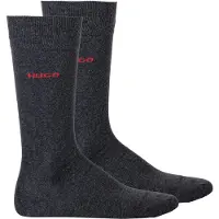 HUGO Sockor mörkgrå / röd