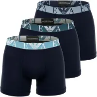 Emporio Armani för män. EM000261_AF20668 Set om 3 boxershorts med Bold Monogram i marinblå (M), Hemkläder, Bomull, Marino