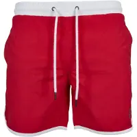 Urban Classics Badshorts eldröd / vit