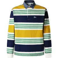 Pepe Jeans för män. PM5400086 Polo Clive vit (M), Casual, Bomull, Lång ärm