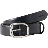 Calvin Klein Full Grain Leather Chunky Buckle Belt
