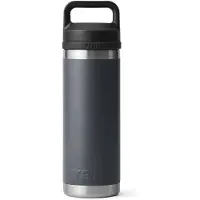 Yeti Rambler Bottle 18oz Chug Cap, Charcoal Grey, thermos bottle with drinking spout, 532 ml