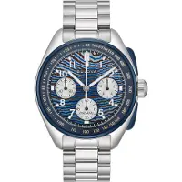 Bulova Lunar Pilot Timascus Kronograf 150-årsjubileum Limited Edition Blå urtavla Kvarts 98A329 Herrklocka blå