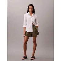Calvin Klein Relaxed Cotton Poplin Shorts