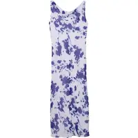 Calvin Klein Printed Chiffon Cowl Neck Maxi Dress