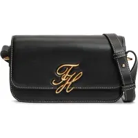 Tommy Hilfiger Logo Flap Leather Crossbody Bag