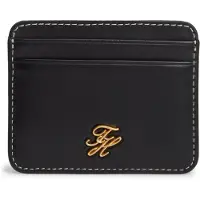 Tommy Hilfiger Logo Plaque Leather Card Holder