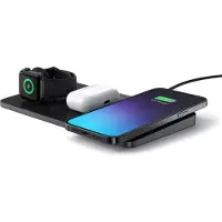 Satechi Trio Wireless Charging Pad - Trådlös laddningsmatta/nätadapter + växelströmsadapter - 24 Watt - PD