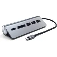 Satechi ST-TCHCRS USB-hubb 3 Port USB-A, SD, microSD USB 3.0 5 GBit/s Silver ST-TCHCRS