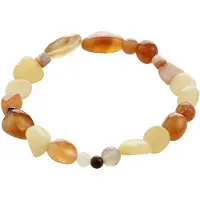 Pilgrim Armband 'Iris' konjak / gul / vit