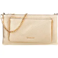 Michael Kors för kvinnor. 32F5GJ6C8M Konvertibel axelremsväska i guldläder (OSFA), Dorado, Casual, Hud