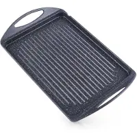 SuperMerchantEU Orion GRANDE 42 x 27 cm Grillplatta i Gjutjärn med Pfluon Granit Non-Stick Beläggning