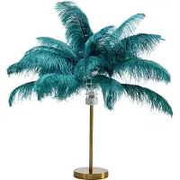 Kare Design bordslampa Feather Palm, Grön, Vardagsrum / matsal, Metall, Design, Bordslampa