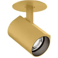 Wever & Ducre WEVER DUCRÉ LED-inbyggnadsspot Ceno 1.0 guld 927 bladfjäder, Mässing / guld, Vardagsrum / matsal, Aluminium / grå / zink, Modern
