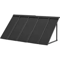 Vevor Fast metallmarkis 56 x 24 tum, fönstermarkis dörrtak, stabil triangel stålramsmarkis för dörrar utvändigt regn- och snöskydd för dörringång, fönster, verandor, balkonger