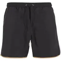 Urban Classics Badshorts mörkbeige / svart / vit