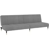 vidaXL Bäddsoffa 2-sits ljusgrå sammet