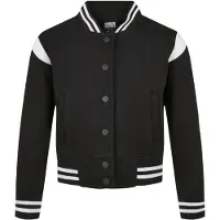 Urban Classics Sweatjacka svart / vit