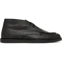 Tommy Hilfiger Leather Topstitch Lace-Up Chukka Boots