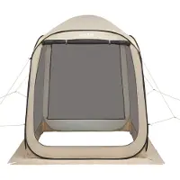 Vevor Skärmtält, 1825 x 1825 x 2200 mm, 4-6 personers popup-skärmtält, bärbart skärmtält med bärväska, nätsidor, markpinnar, för trädgård, uteplats, utomhusaktiviteter, beige