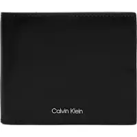 Calvin Klein Plånbok 'Smooth Metal Logo Bifold' svart